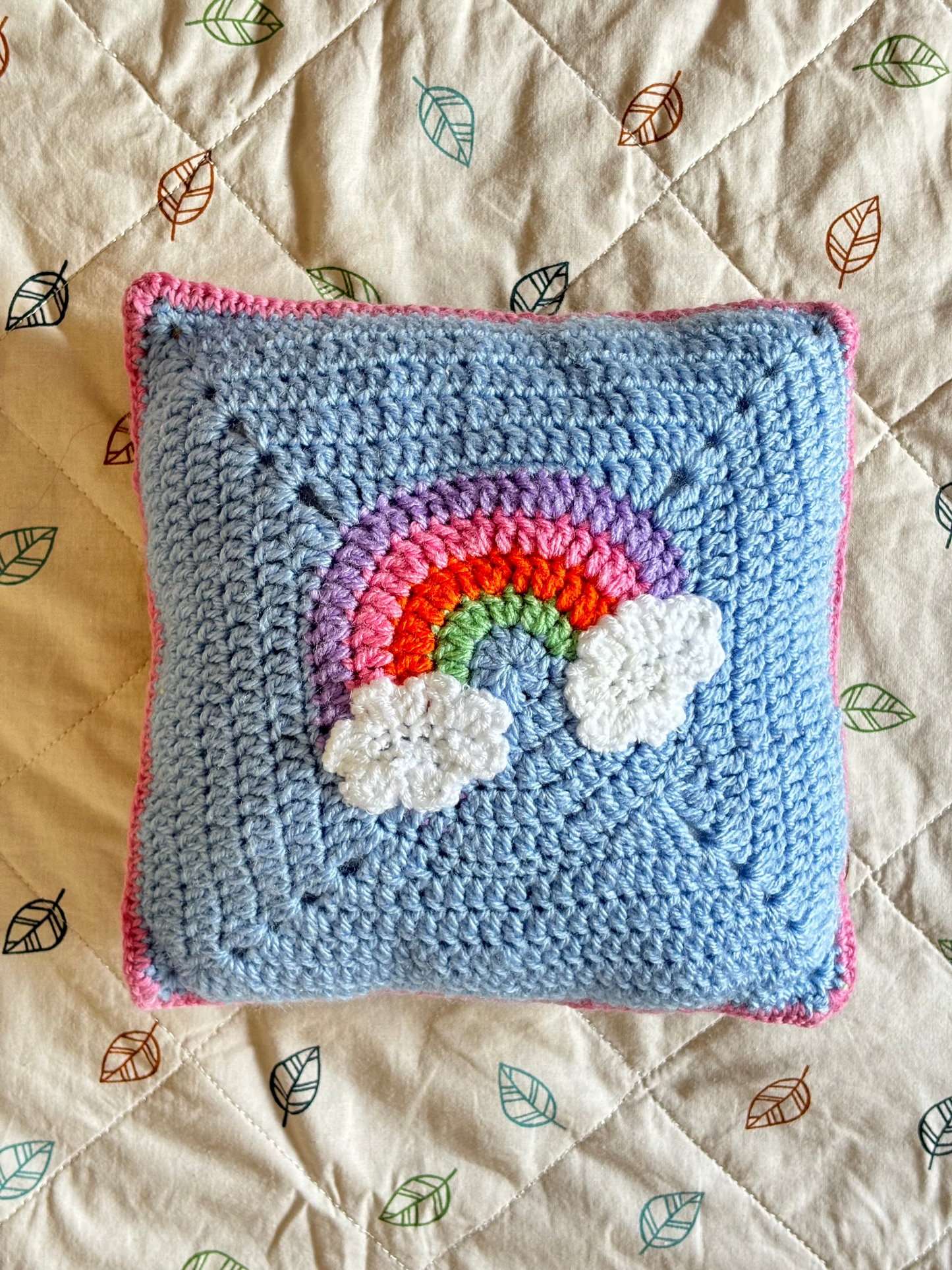 Cuscino Decorativo Fatto a Mano - Arcobaleno