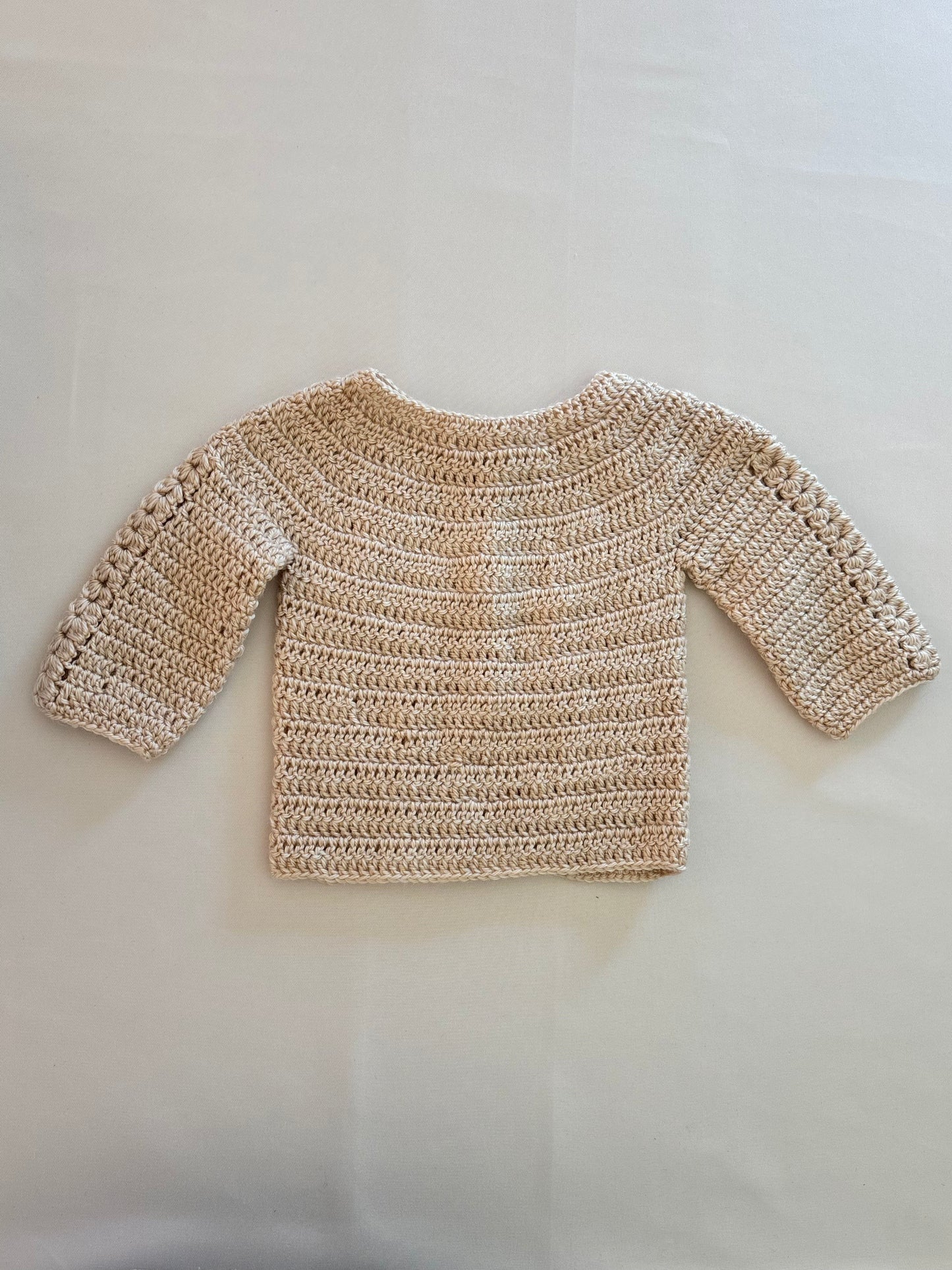 Cardigan per Neonato in 100% Lana - Maniche Lunghe, Fatto a Mano